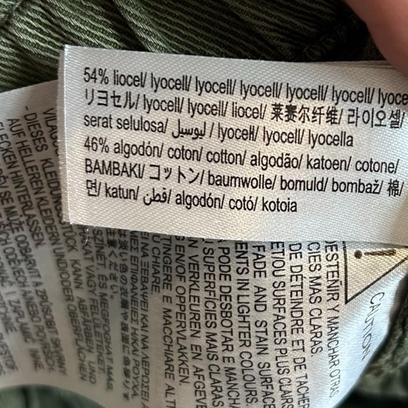 Zara Womens Green Mid Waist Trouser Pants- Size Small - Picture 9 of 13